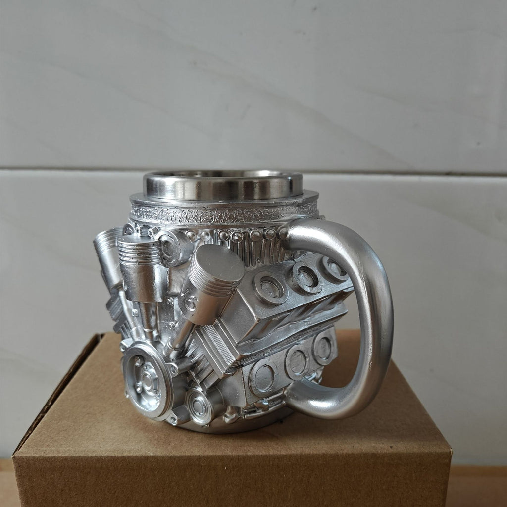 Stainless Steel V6V8 Coffee Cup Mechanical Engine Engine Mug